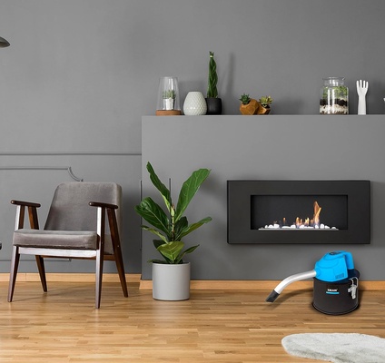 Bikain Aspirador de Ceniza para pellets. 600W. 4 litros Pellet, 600 W, Azul